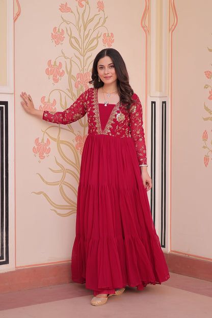 FESTIVAL SPECIAL SEQUINS AND ZARI EMBROIDERED GOWN (WDN52)