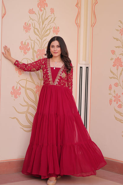FESTIVAL SPECIAL SEQUINS AND ZARI EMBROIDERED GOWN (WDN52)