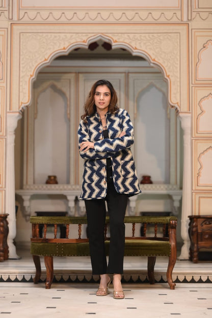 🤩🤩Presenting Bagru hand block printed Women's Wear Quilted Full Sleeves JACKETS 🧥NFRD101