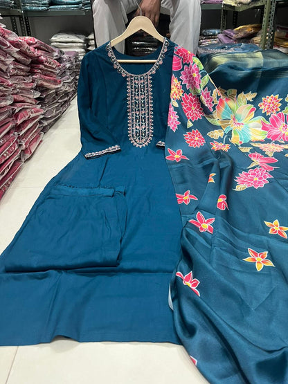 PREMIUM REYON WITH SEQUENCE CODING EMBROIDERY(WARED215)