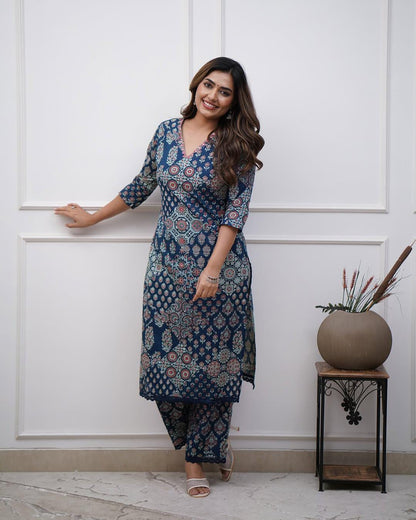 We are here to spread some magic to your ethnic Heavy Cotton  *🌹🌹Pure fine Cotton fabric Kurti with Pant with cotton *🌹🌹
