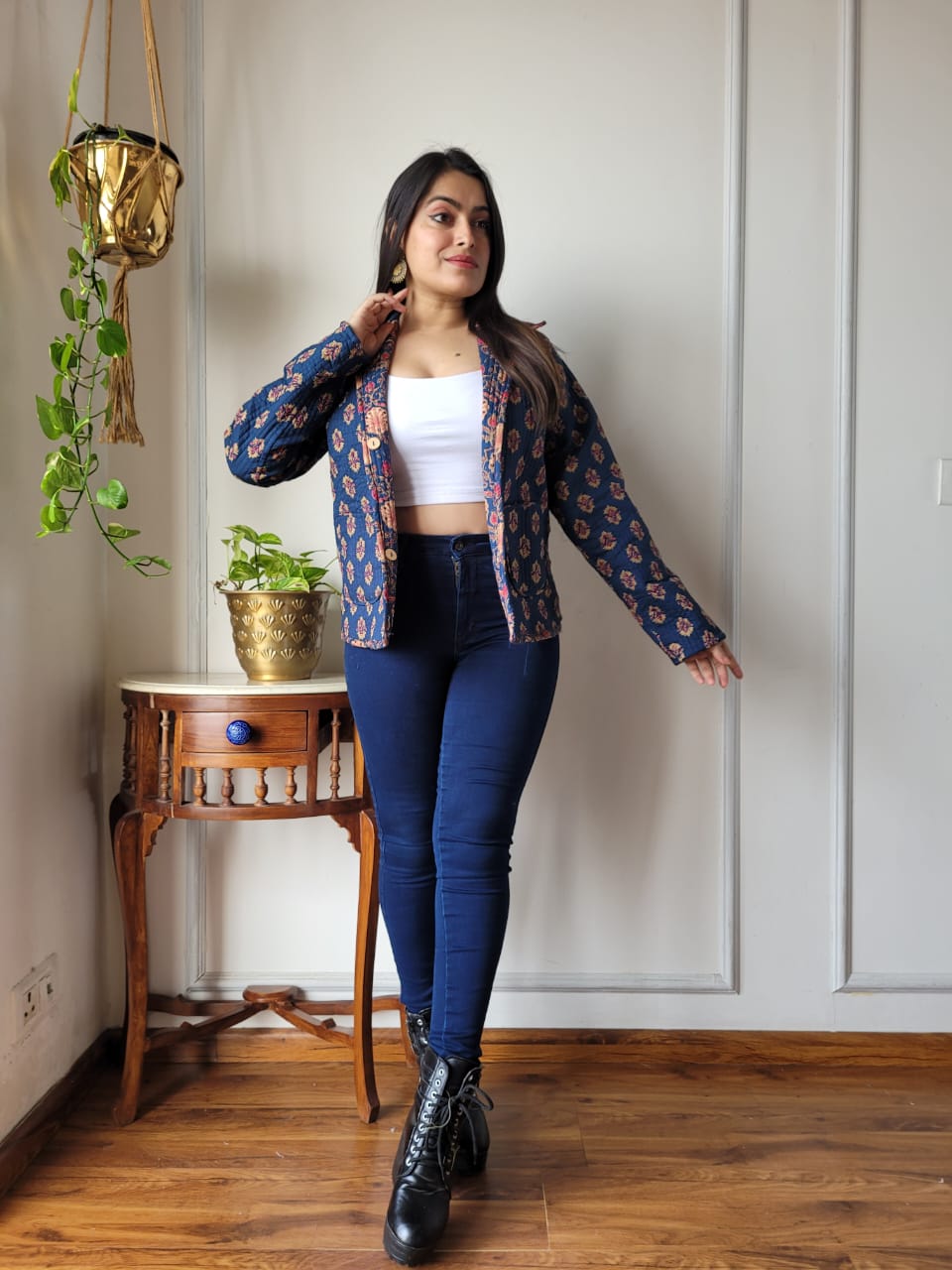 Presenting Jaipuri printed Women's Wear Quilted Full Sleeves JACKETS 🧥08
