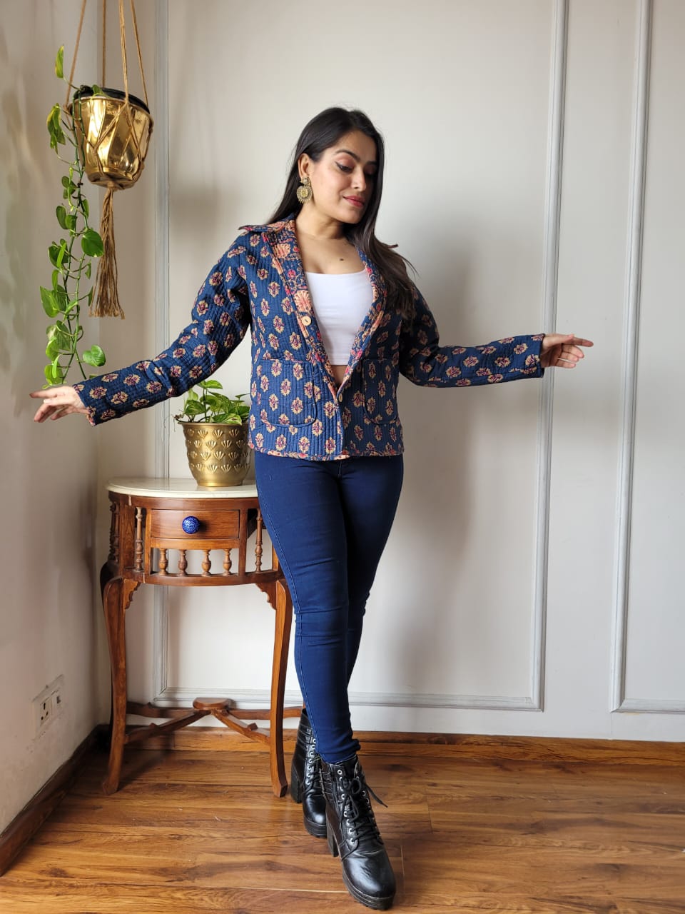 Presenting Jaipuri printed Women's Wear Quilted Full Sleeves JACKETS 🧥08