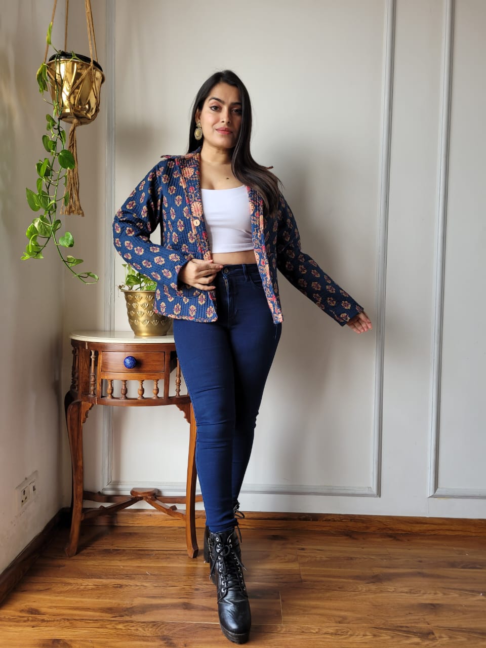 Presenting Jaipuri printed Women's Wear Quilted Full Sleeves JACKETS 🧥08