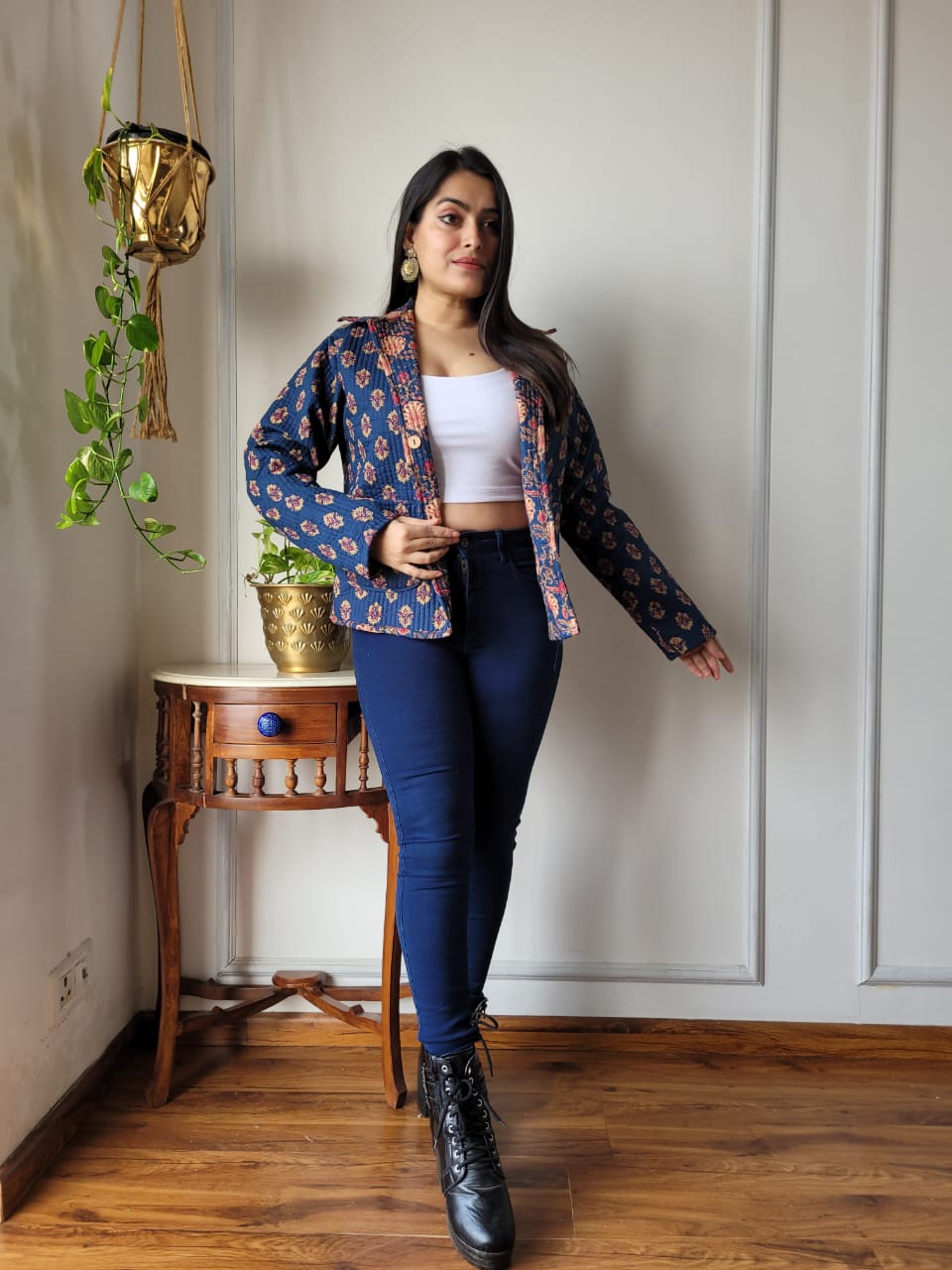 Presenting Jaipuri printed Women's Wear Quilted Full Sleeves JACKETS 🧥08
