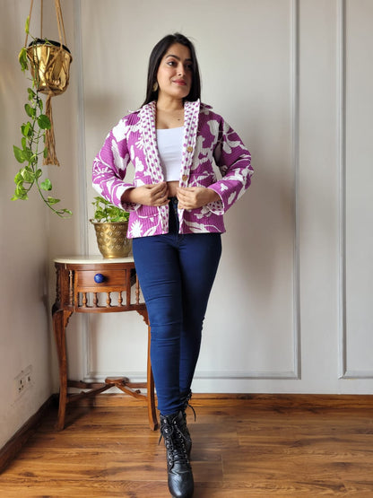 Presenting Jaipuri printed Women's Wear Quilted Full Sleeves JACKETS 🧥01