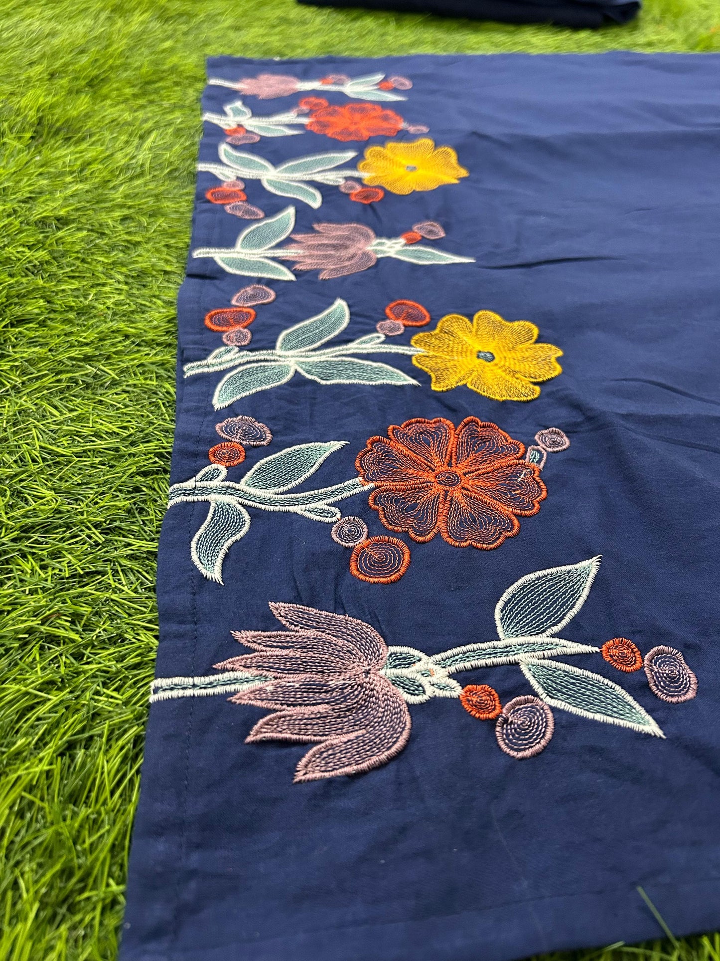 Pure Cotton 60-60 Super dyeing kurta with beautiful Heavy Embroidery Work On Yoke(WARED73)
