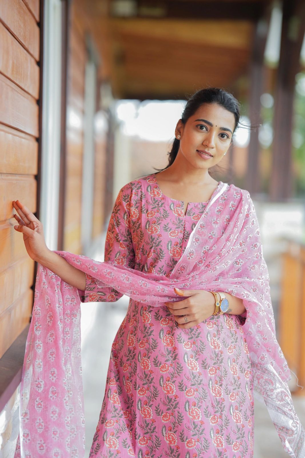 🌹🌹Pure fine Cotton fabric ;Kurti with Pant with cotton 100-100 Dupatta🌹🌹(SWCD51)
