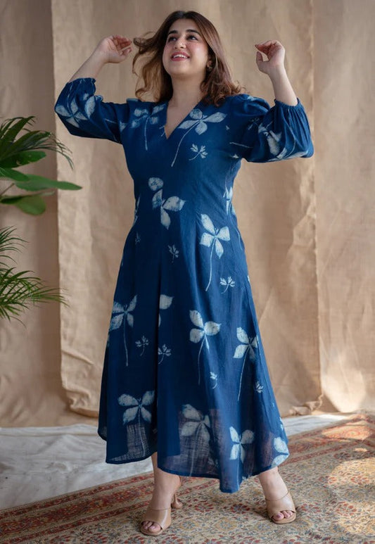 💕💝🦋🥰 look ;stylish and walk in comfort with our New multi flower Midi with stylish puff slavees set perfect for your wardrobe ☺️ 🫶🏻(SWCD23)