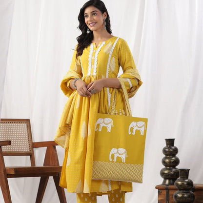Jaipur cotton candy suits Look Nyra cut out of a dreamy movie set as you turn around and walk in this elegant flaired suit ! The perfect of traditional wear(WARED375)