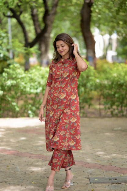 Launching designer Co-erd set in Aline pattern paried with Ankle length pant; Giving perfect outfit and deliberate choice about your look..👑👑