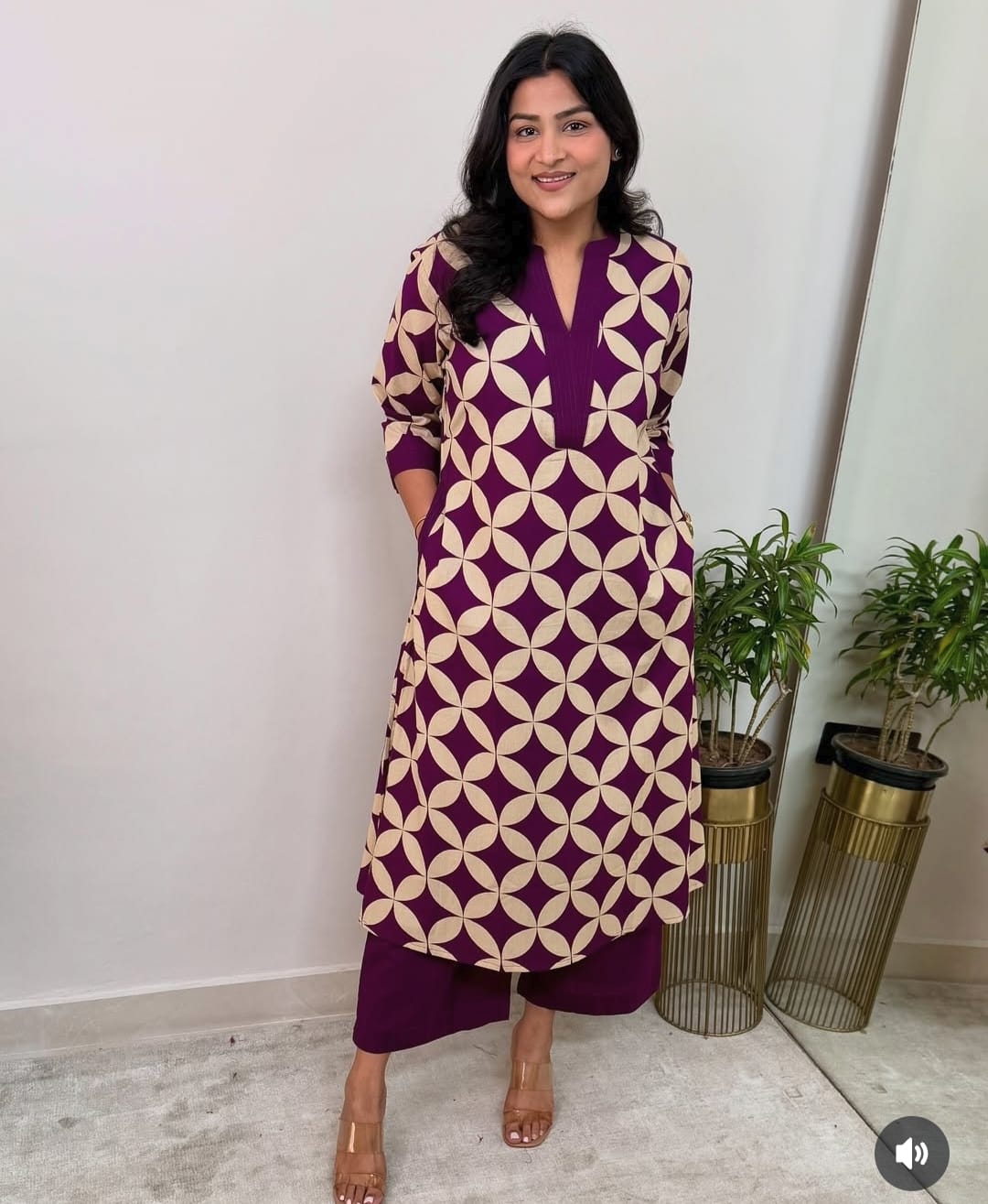 Pure Cotton Kurta Pant plazo in Beautiful Floral Prints. Must Have in Your Wardrobe For Your Daily Wear Office Wear(WACD77)