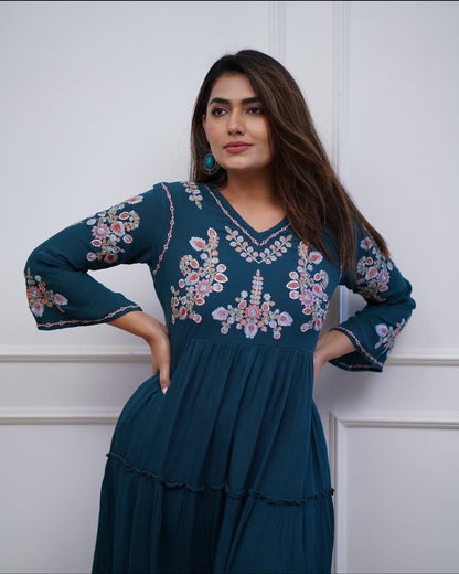 stylish Embroidery work slavees set perfect for your wardrobe ☺️ 🫶🏻(WACD81)