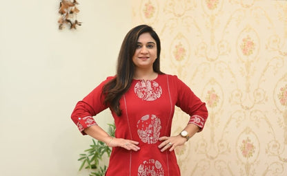 💃your summer with our Latest Cotton Embroidered Straight Pant Set(WACD89)