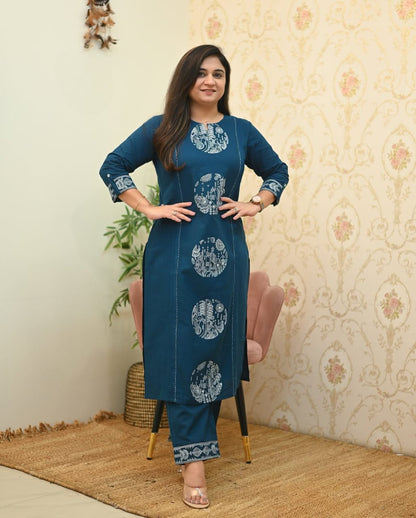 💃your summer with our Latest Cotton Embroidered Straight Pant Set(WACD90)