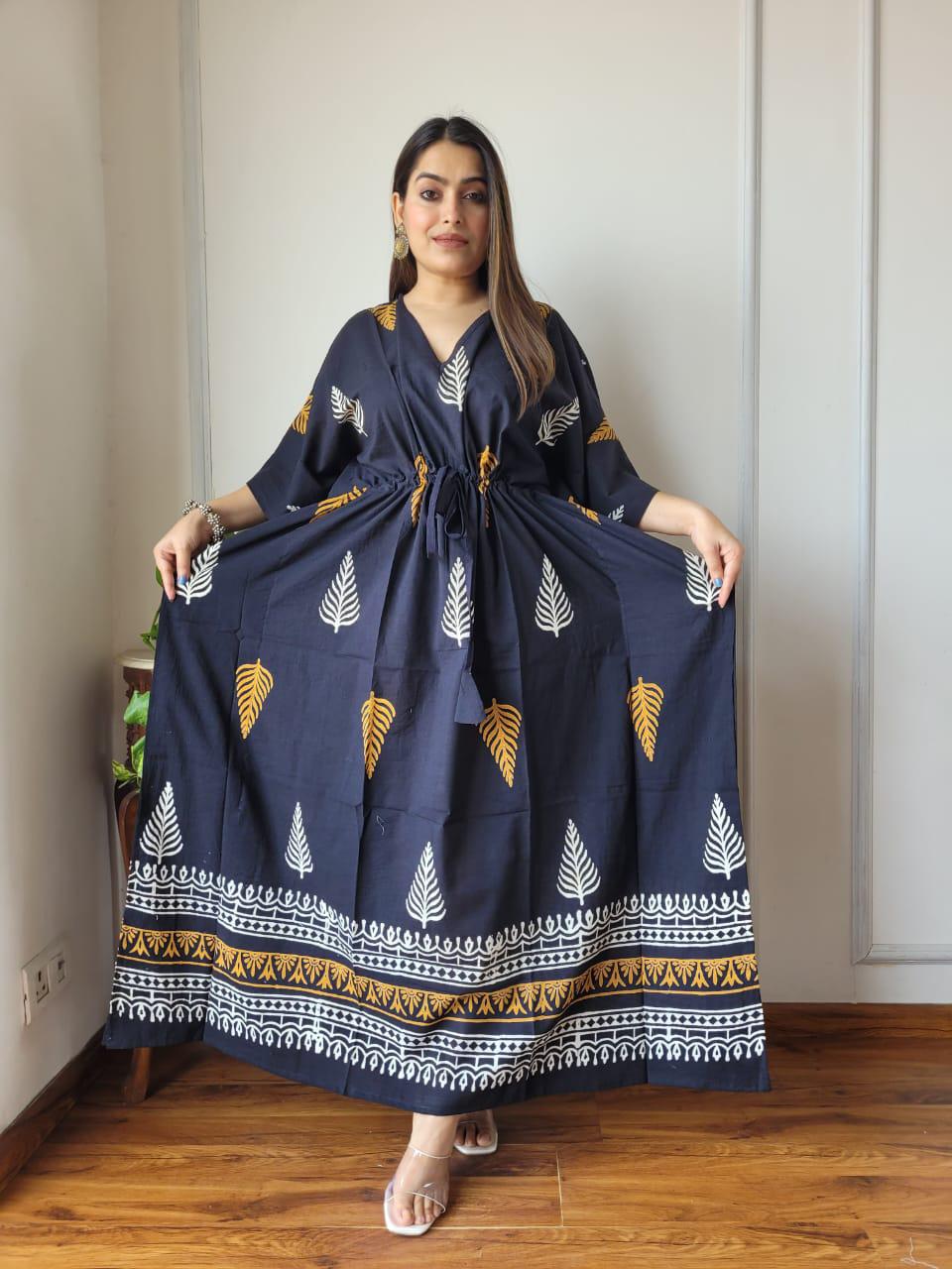 Exclusive New  Added Hand Block printed KAFTAN 🔸️Authentic PRINT, with natural colours86