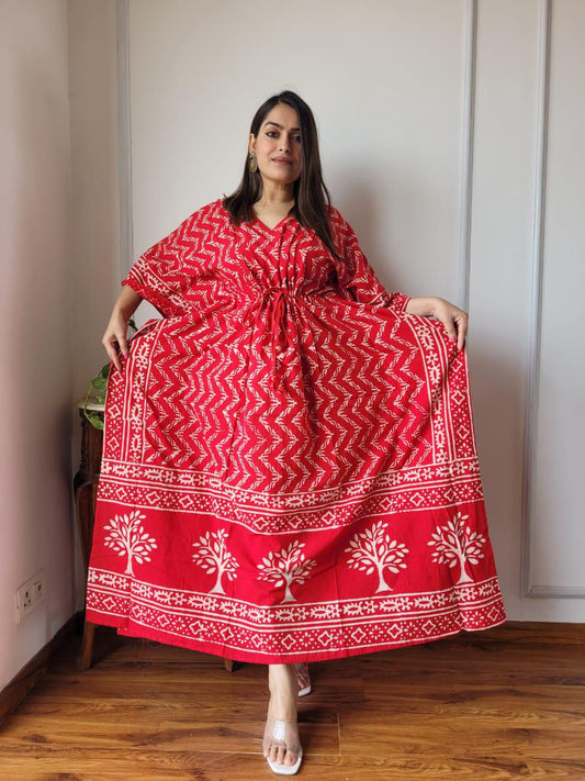 Exclusive New  Added Hand Block printed KAFTAN 🔸️Authentic PRINT, with natural colours80