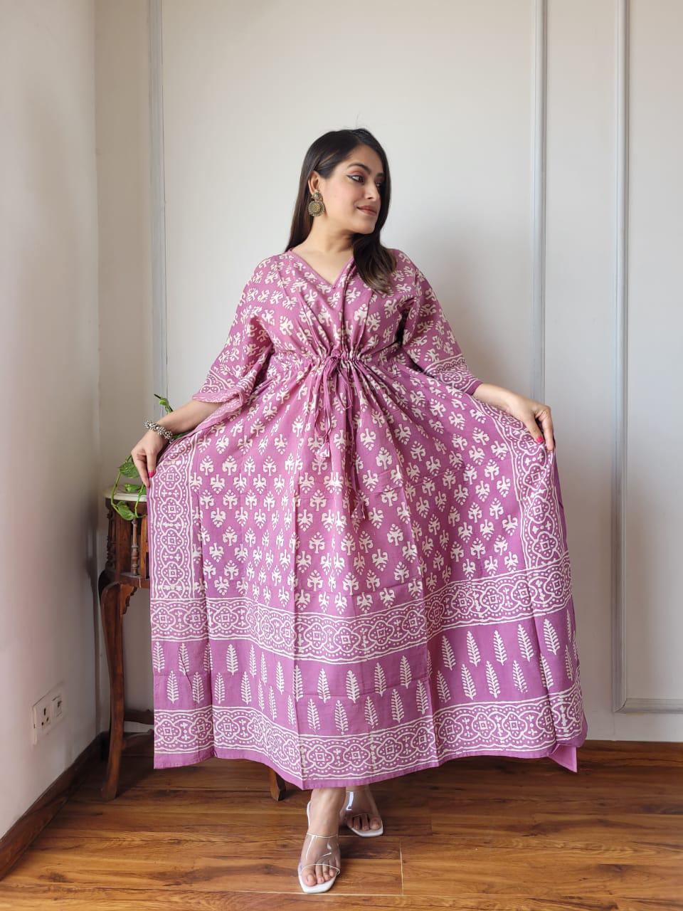 Exclusive New  Added Hand Block printed KAFTAN 🔸️Authentic PRINT, with natural colours66