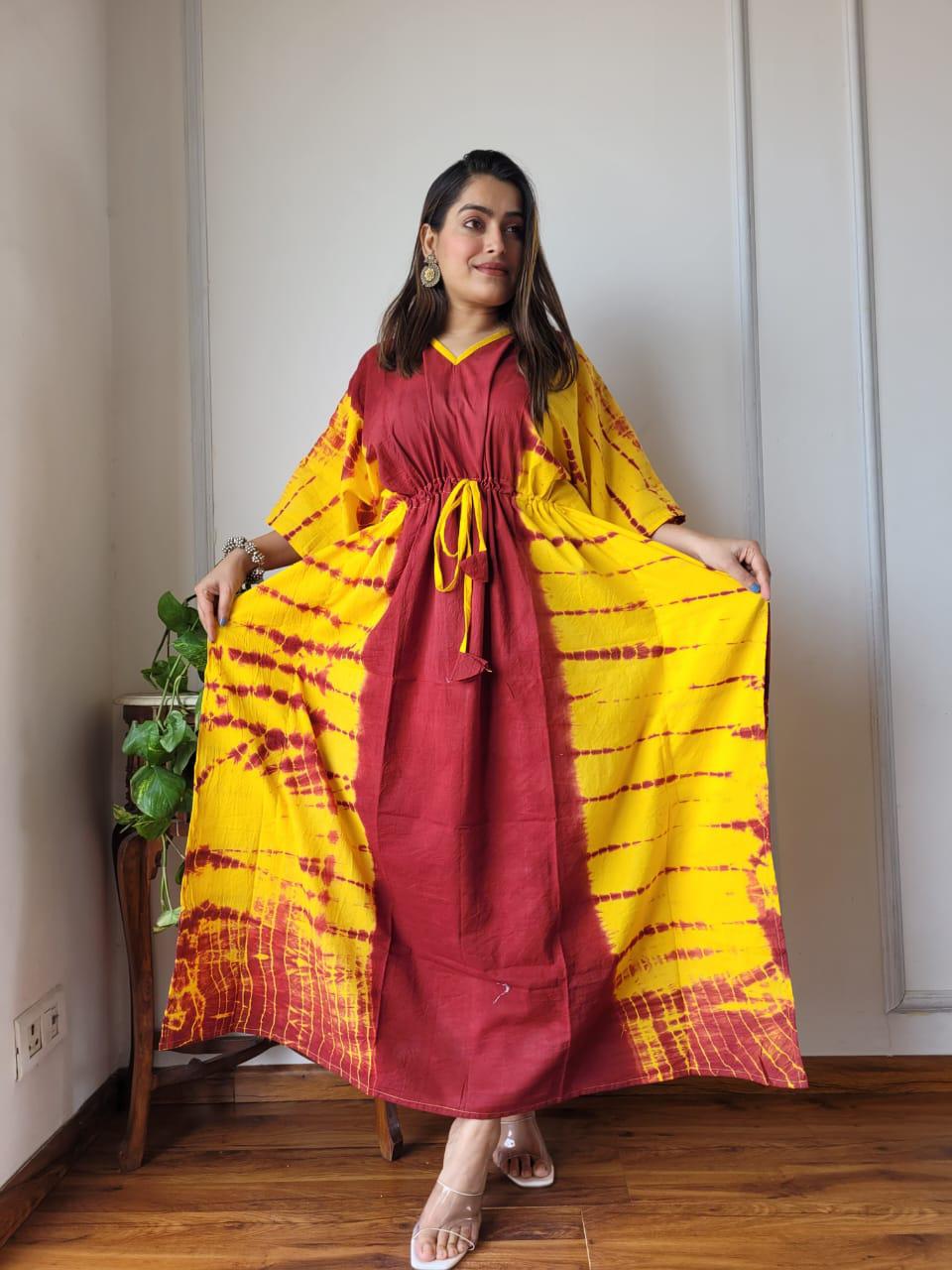 Exclusive New  Added Hand Block printed KAFTAN 🔸️Authentic PRINT, with natural colours67