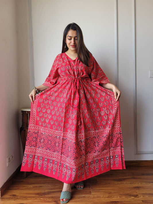 Exclusive New  Added Hand Block printed KAFTAN 🔸️Authentic PRINT, with natural colours.51