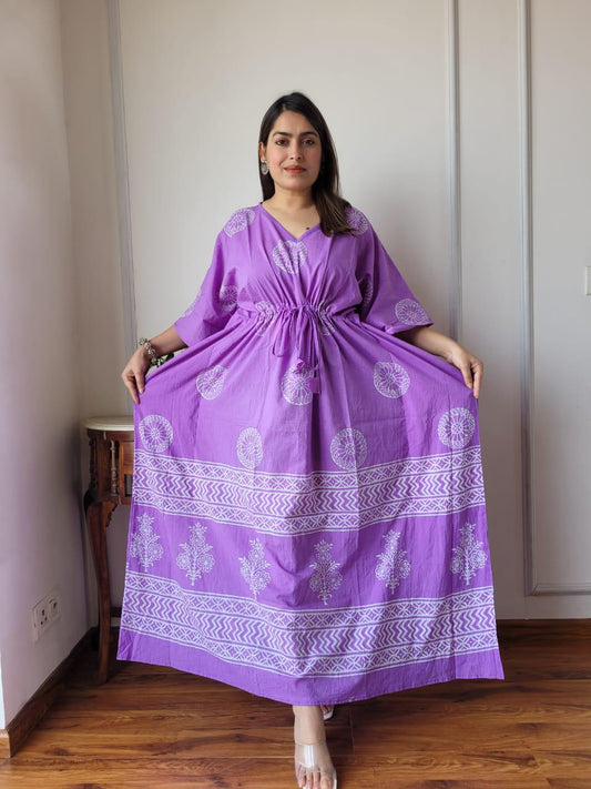 Exclusive New  Added Hand Block printed KAFTAN 🔸️Authentic PRINT, with natural colours. 48
