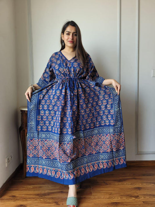Exclusive New  Added Hand Block printed KAFTAN 🔸️Authentic PRINT, with natural colours. 47