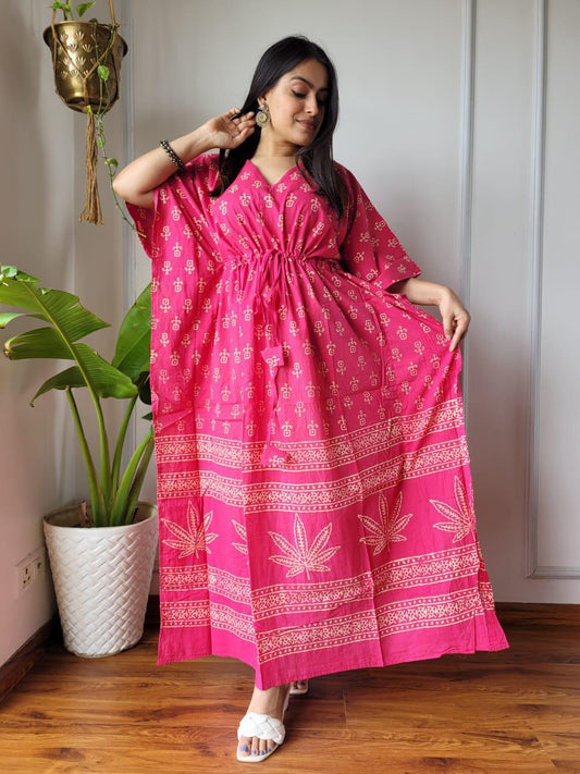 Exclusive New  Added Hand Block printed KAFTAN 🔸️Authentic PRINT, with natural colours. 42
