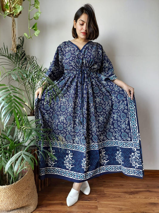 Exclusive New  Added Hand Block printed KAFTAN 🔸️Authentic PRINT, with natural colours. 34