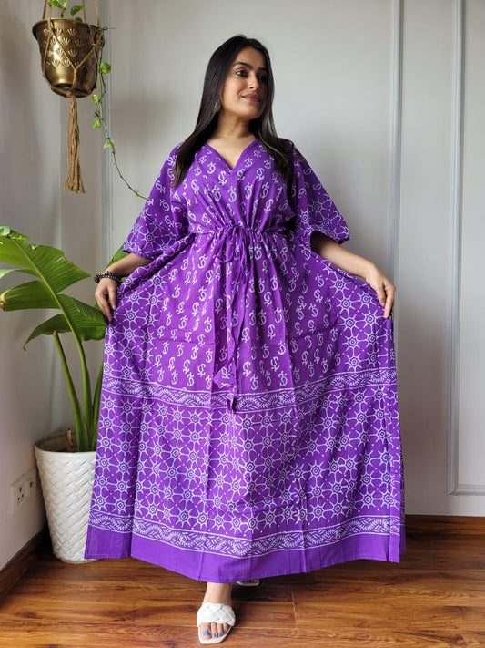 Exclusive New  Added Hand Block printed KAFTAN 🔸️Authentic PRINT, with natural colours. 31