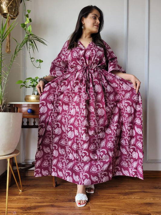 Exclusive New  Added Hand Block printed KAFTAN 🔸️Authentic PRINT, with natural colours. 29