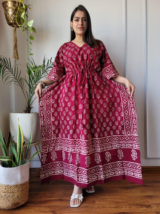 Exclusive New  Added Hand Block printed KAFTAN 🔸️Authentic PRINT, with natural colours 25.