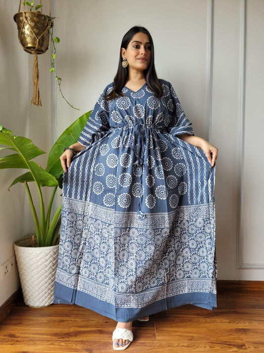 Exclusive New  Added Hand Block printed KAFTAN 🔸️Authentic PRINT, with natural colours. 20