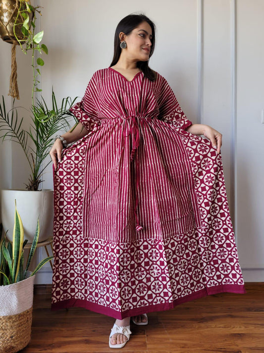 Exclusive New  Added Hand Block printed KAFTAN 🔸️Authentic PRINT, with natural colours. 18