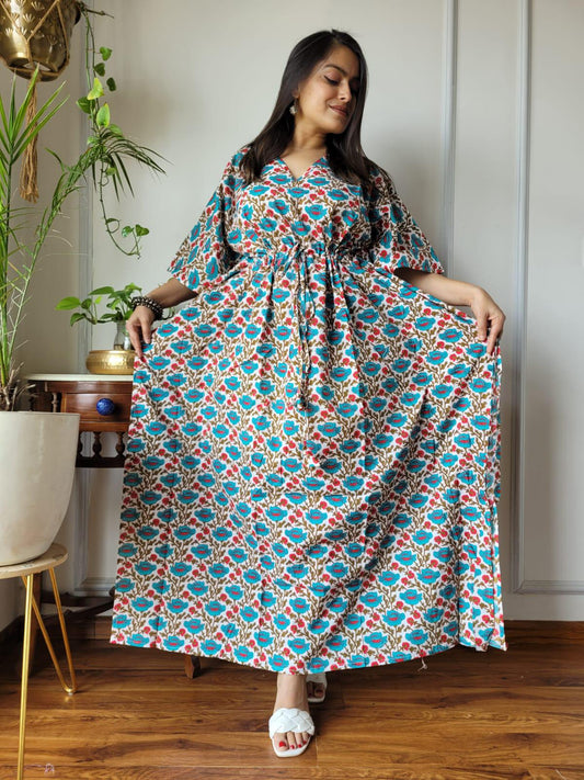 Exclusive New  Added Hand Block printed KAFTAN 🔸️Authentic PRINT, with natural colours. 12