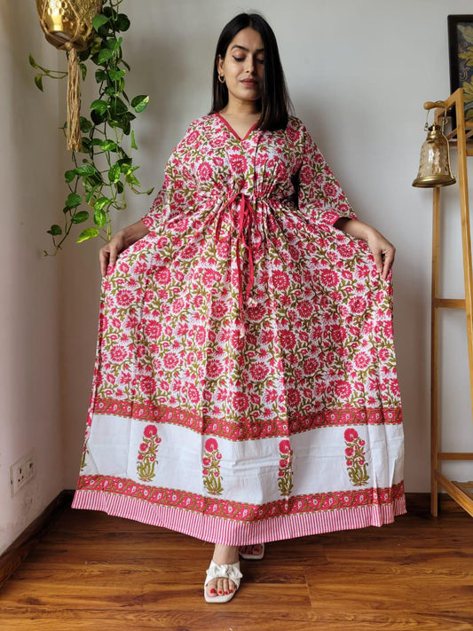 Exclusive New  Added Hand Block printed KAFTAN 🔸️Authentic PRINT, with natural colours. 2