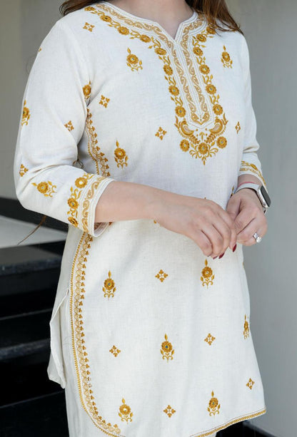 gathering Flattering Pure cotton hand embroidery(WACD124)