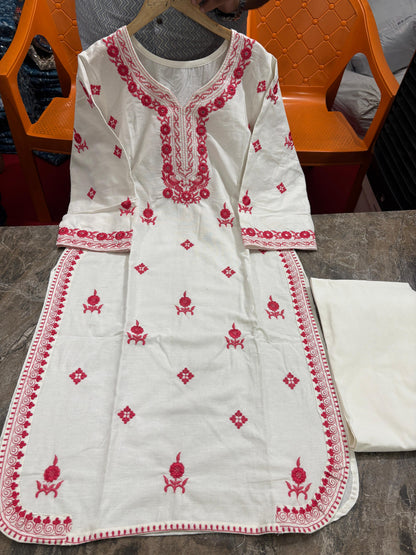 gathering Flattering Pure cotton hand embroidery(WACD125)
