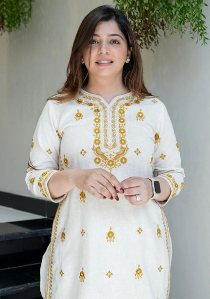gathering Flattering Pure cotton hand embroidery(WACD124)