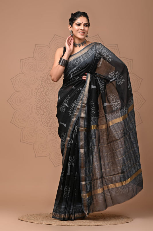 Premium Maheshwari Silk Saree (SWSRMAH96)