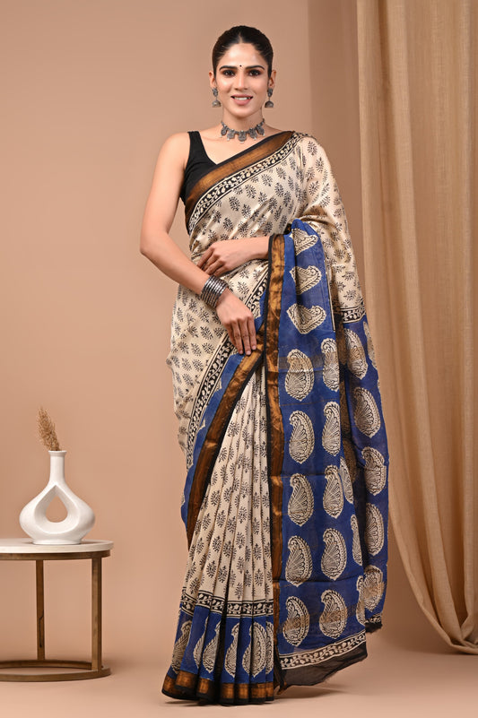 Premium Maheshwari Silk Saree (SWSRMAH89)
