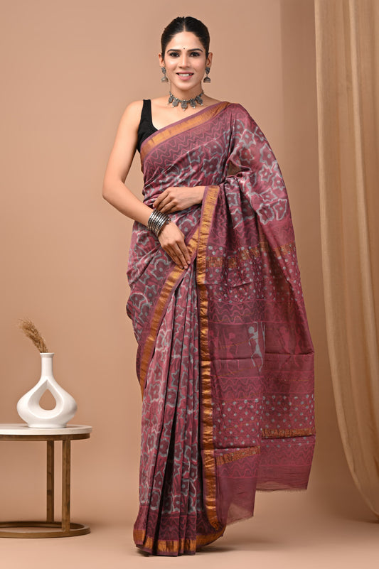 Premium Maheshwari Silk Saree (SWSRMAH82)