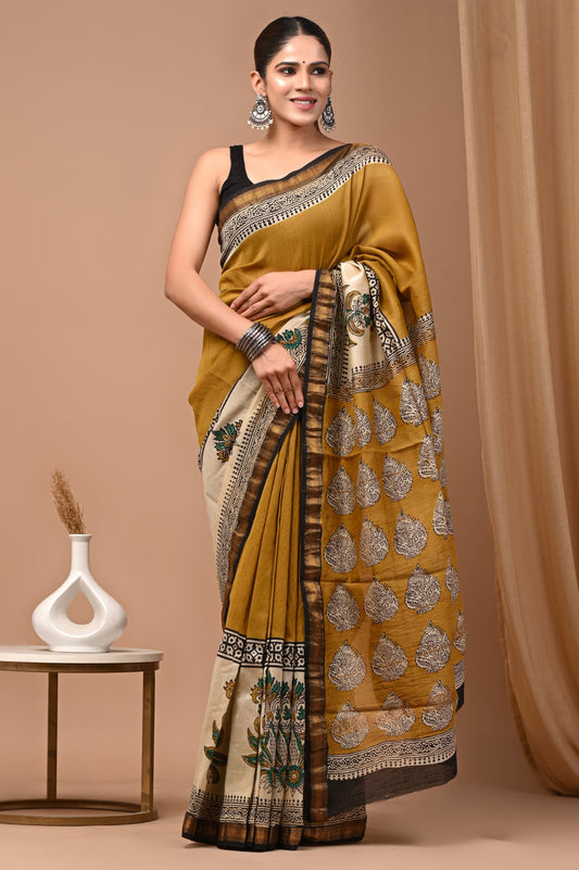 Premium Maheshwari Silk Saree (SWSRMAH84)