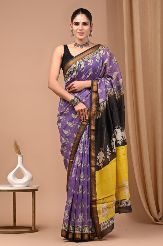 Premium Maheshwari Silk Saree (SWSRMAH80)