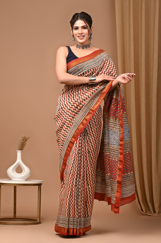 Premium Maheshwari Silk Saree (SWSRMAH79)