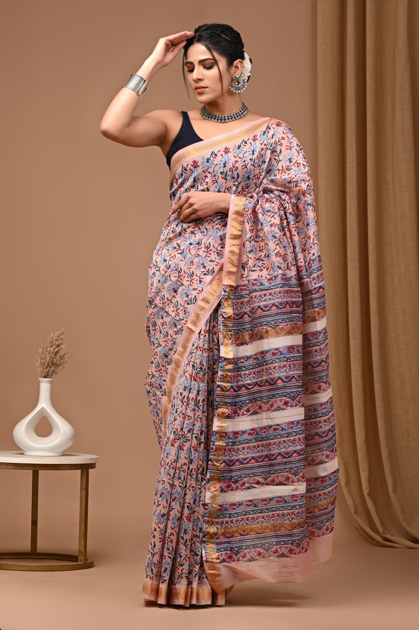 Premium Maheshwari Silk Saree (SWSRMAH76)