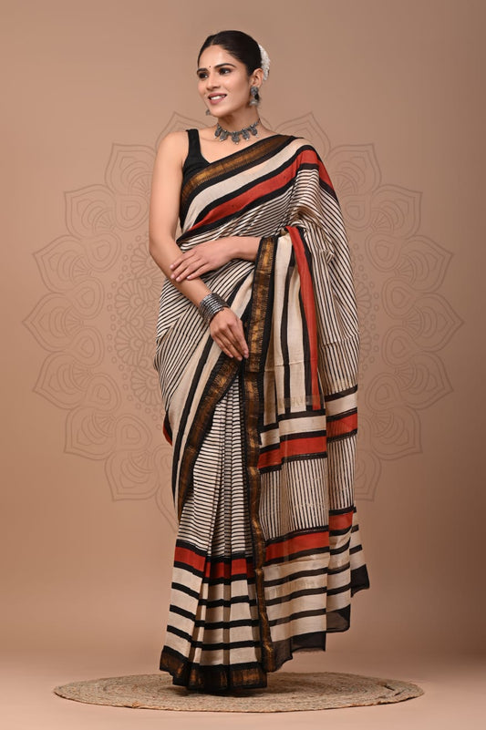 Premium Maheshwari Silk Saree (SWSRMAH75)