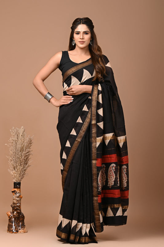 Premium Maheshwari Silk Saree (SWSRMAH72)