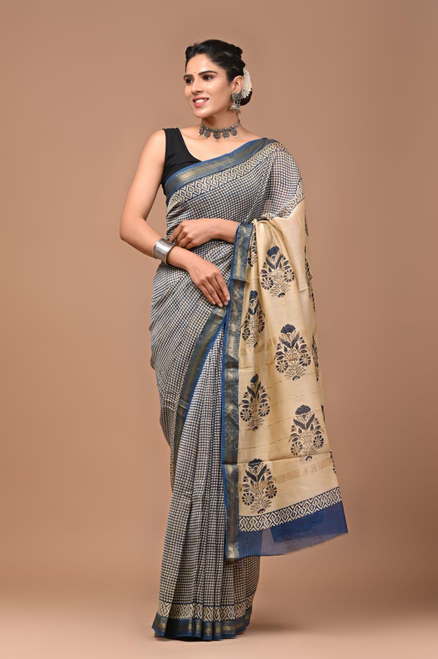 Premium Maheshwari Silk Saree (SWSRMAH57)