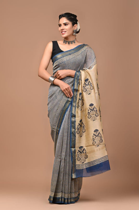 Premium Maheshwari Silk Saree (SWSRMAH57)