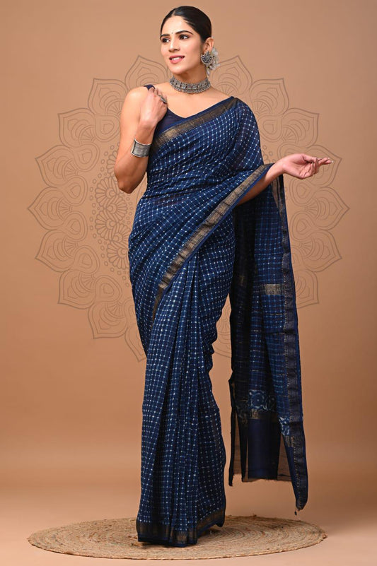 Premium Maheshwari Silk Saree (SWSRMAH56)